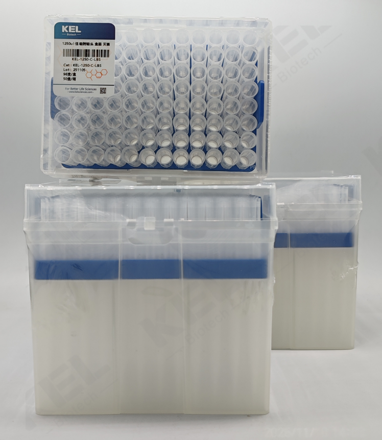 1250ul低吸附吸头,盒装、灭菌